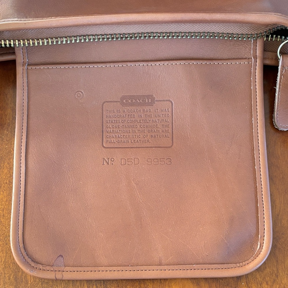Coach Vintage Tan Leather Duffle Sac Bucket Bag - Picture 11 of 16